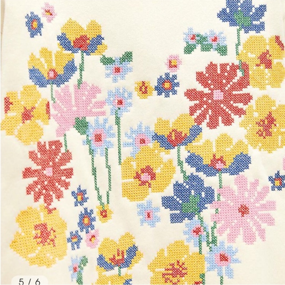 Zara cross stitch embroidery pullover - Picture 4 of 9